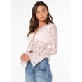 thumbnail image 4 of Celebrity Pink Women's Bell Sleeve Lace Top, Sizes XS-XXXL, 4 of 8