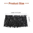 thumbnail image 2 of Uxcell Fleco de Lentejuelas de 10 Yardas de 6.3 Pulgadas de Ancho para Manualidades, Negro, 2 of 6