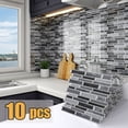 thumbnail image 3 of 10/20-Pack 3D Wall Panels Self-Adhesive Tile Stickers, Thick Waterproof Peel and Stick Marble Tiles for Kitchen Backsplash Bathroom Laundry Wall Floor Renovation, 3 of 18