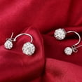 thumbnail image 3 of Braveheart 1 Pair Elegant Women 925 Silver Wedding Ear Rings Girl Geometric Simple Rhinestone Evening Party Ear Studs, 3 of 9