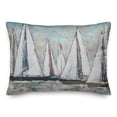 thumbnail image 2 of Creative Products Blue Painterly Sailboats 14x20 Indoor / Outdoor Pillow, 2 of 3