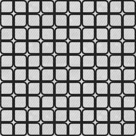 Ahgly Company Machine Washable Indoor Square Transitional Platinum Gray Area Rugs, 4' Square