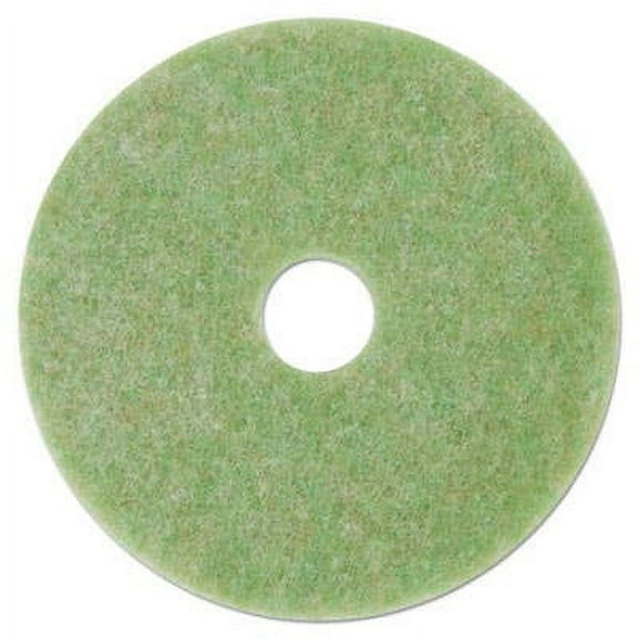 3M Low-Speed TopLine Autoscrubber Floor Pads 5000, 17" Diameter, Green/Amber, 5/Carton