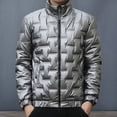 thumbnail image 4 of BAETEUY Men Winter Cotton Coat Stand Collar Long Sleeve Quilted Outwear, 4 of 7
