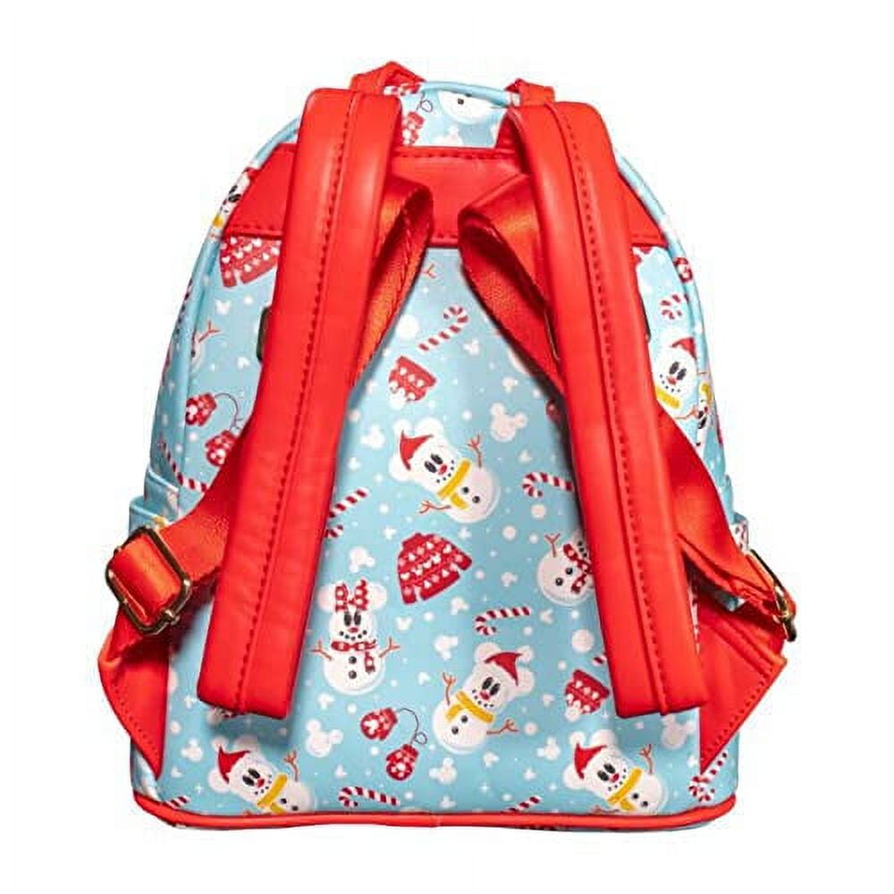 LOUNGEFLY - DISNEY MICKEY AND MINNIE SNOWMAN AOP MINI BACKPACK HEADBAND SET deals