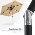 thumbnail image 3 of MASTERCANOPY 7.5ft Solar Patio Umbrella with LED Lights Tilt and Crank, Khaki, 3 of 7