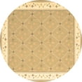 thumbnail image 1 of Ahgly Company Indoor Round Abstract Brown Contemporary Area Rugs, 4' Round, 1 of 4