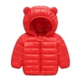 thumbnail image 4 of XBASW Toddler Baby Ear Hooded Winter Jacket Coat for Boys Girls Light down Cotton Outerwear Jacket 6M-5T, 4 of 8
