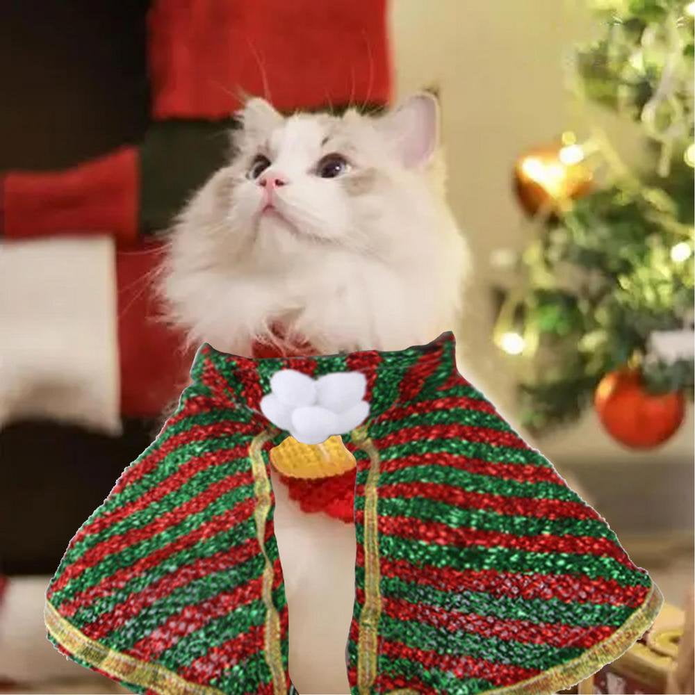 Tenue de Chat de Noël Ensemble de Costume de Noël pour Animaux de
