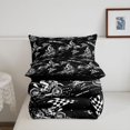 thumbnail image 5 of Manfei Racing Motocross Queen Comforter Set,Grid Print Comforter Sets Queen,Black,Black Reversible,3 Pieces,1 Comforter and 2 Pillowcases, 5 of 7