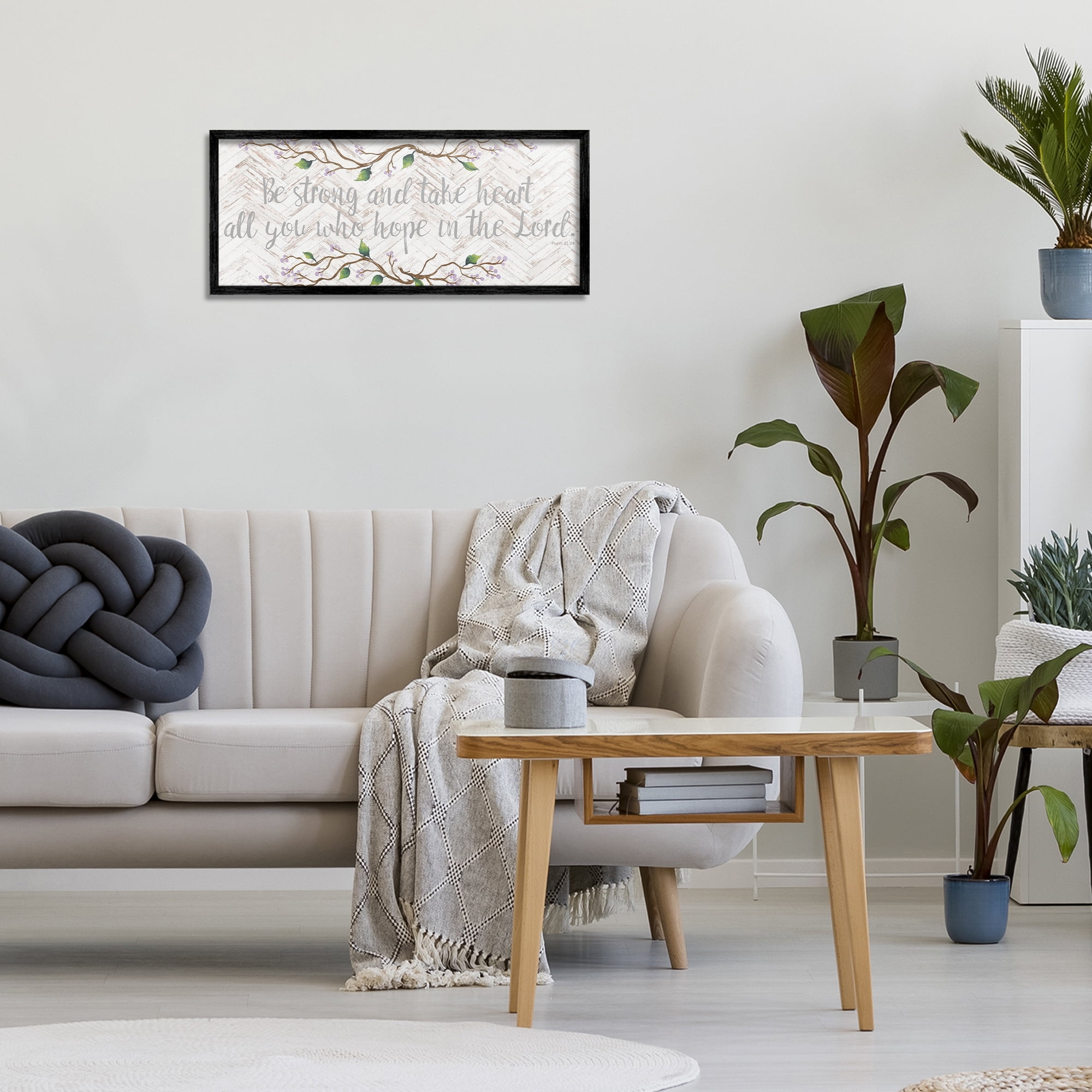 Stupell Industries All You Who Hope Black Framed Giclee Art, design by Elizabeth Medley