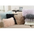 thumbnail image 3 of Fennco Styles Decorative Faux Mongolian Fur Throw Pillow (Ivory, 12"x20"), 3 of 3