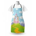 thumbnail image 3 of Tale Apron, Magnificent Cartoon Castle Landscape on the Hillsbove the Snowy Mountains, Unisex Kitchen Bib with Adjustable Neck for Cooking Gardening, Adult Size, Multicolor, by Ambesonne, 3 of 4
