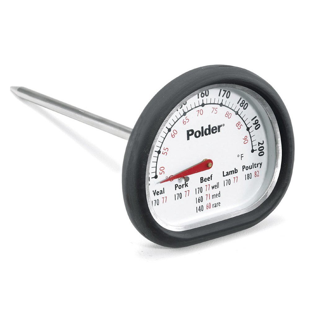 Polder 12454 Meat Thermometer, Stainless Steel