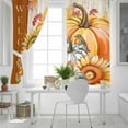 thumbnail image 5 of Fsddascl Burnt Orange Pumpkins Fall Blackout Curtains for Bedroom/Living Room, Thermal Insulated Kitchen Curtains, Thanksgiving Botanical Wooden Retro Grommet Darkening Window Treatment 42"x63"x2, 5 of 6