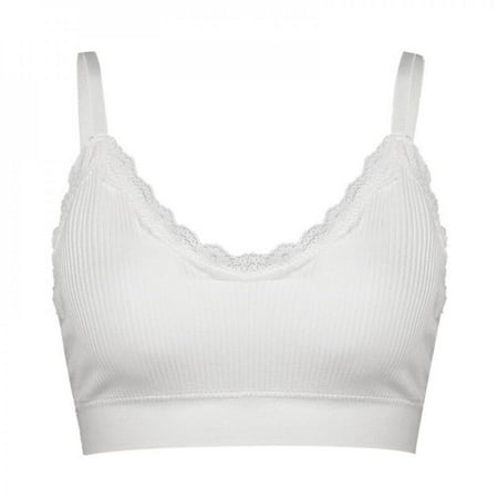 

[Big Clear!]Women s Bra Wire Free Bra Cotton Underwear with Chest Pad Elegant Back Bra Ladies Sports Vest