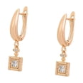 thumbnail image 1 of Aretes Colgantes Vintage con Swarovski Cuadrado Oro 18K Lam dorado Unitalla, 1 of 7