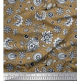 thumbnail image 1 of Soimoi Cotton Poplin Fabric Paisley & Floral Artistic Printed Fabric 1 Yard 42 Inch Wide, 1 of 1