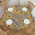 thumbnail image 5 of Lemon Small Fitted Tablecloths with Elastic Edge Round Tablecloth Fitted for Table 39-51 Inches Round Water Proof Easy to Clean for Party Outdoor Picnics Table Cloth, 5 of 6