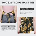 thumbnail image 6 of Black White Flower Sunflower Pattern Apron-Garden Aprons for Women with Pockets-Cotton Linen Waterproof Kitchen Cooking Gardening Aprons Adjustable for Kitchen,Cooking,BBQ and Salon 33x27 Inch, 6 of 7