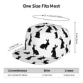 thumbnail image 6 of Balery Baseball Cap Flat Bill Hats for Men Adjustable Size for Running Workouts and Outdoor Activities All Seasons Dad Hat(Black Rabbit ), 6 of 9