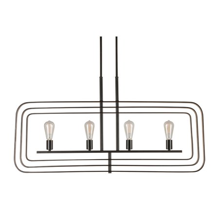 

Forte Lighting 7096-04 4 Light 45 Wide Linear Chandelier - Gold