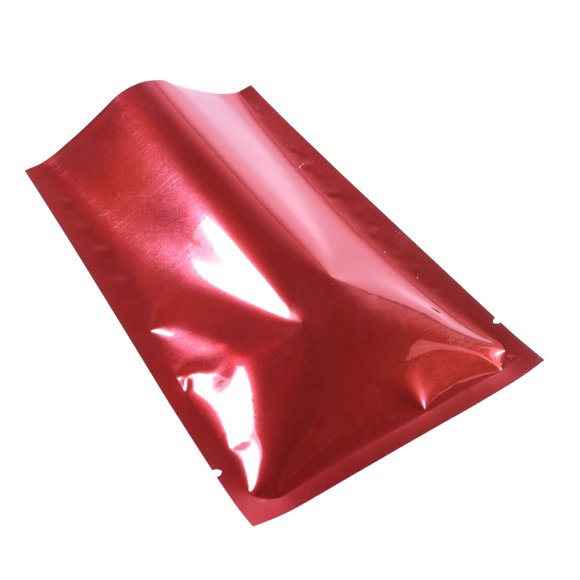 100x Premium Red Mylar Foil Open Top Pouch for Powder Spice Snack Storage Bags (8cm x 12cm)