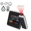 INTBUYING LCD Snooze Digital Weather Tempreture Projection Alarm Clock LED Back Light Black