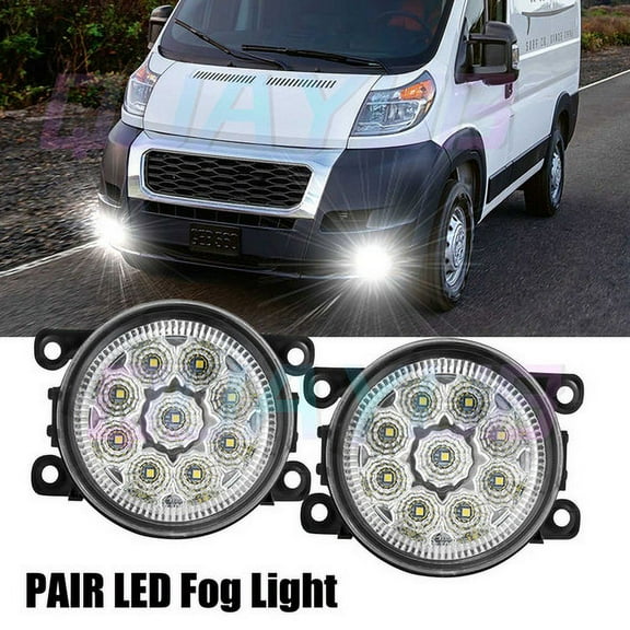 For Ram Promaster 1500 2500 3500 14-21 Front Bumper Fog Light Driving Lamps Pair