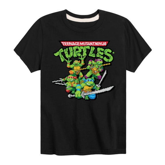 Teenage Muntant Ninja Turtles - Gaming Group And Logo - Toddler And Youth Short Sleeve Graphic T-Shirt
