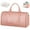 Pink, variant on Convertible Travel Garment Bag, Carry On Garment Bag for Travel Convertible Leather Garment Duffle Bag Suit Bags for Women Men, 2 in 1 Hanging Dress Suitcase Business Travel Bag with Shoe Pouch Biege