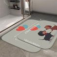 thumbnail image 2 of 1pc Cute Dachshund Dogs Absorbent Non-Slip Bathroom Thickened Flannel Rug Decor,Soft,Quick Drying,Suitable For Indoor/outdoor Use,Bathrooms,Bedrooms,Kitchens,Terrace,Laundry Rooms,16"x24", 2 of 9