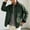 Green, variant on Men's Barn Jacket, Corduroy Collar Canvas Work Jacket, Button Front Chore Coat with Pockets, Everyday Wear Weekend Travel