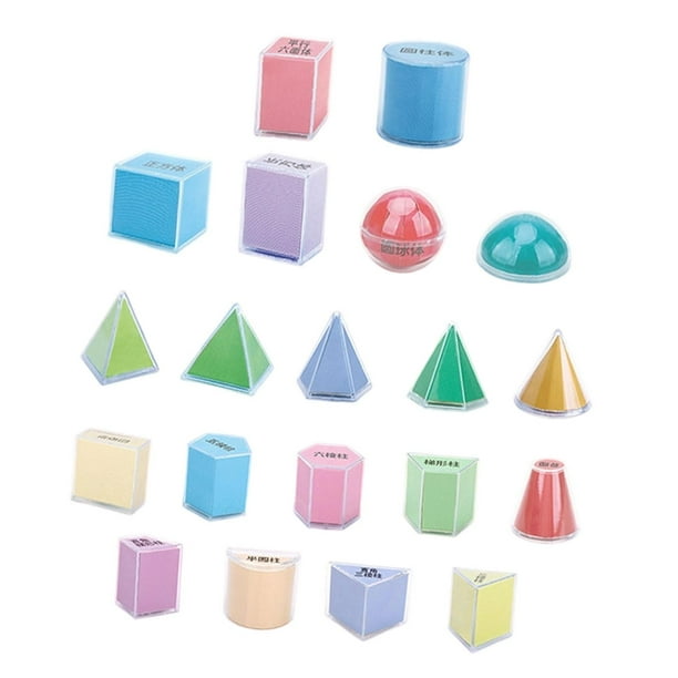20 figuras geométricas 3D, juguetes educativos, creatividad, reconocimiento de formas, figuras geométricas, bloques de construcción, juego para jardín