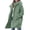 Green, variant on Women's Green Single Breasted Long Wool Coat, Hooded Winter with Pockets
