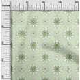 thumbnail image 2 of oneOone Cotton Poplin Twill Mint Green Fabric Floral Retro Sewing Material Print Fabric By The Yard 56 Inch Wide, 2 of 4