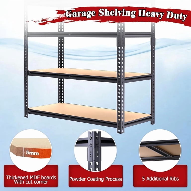 Xiweot 60" Heavy Duty 5-Tier Metal Storage Shelves, 2400 Lbs photo 4