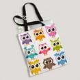 thumbnail image 2 of ABPHQTO Cute Collection Of Bright Owls Canvas Bag Reusable Tote Grocery Shopping Bags Tote Bag 14x16 inch, 2 of 2