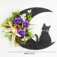 thumbnail image 4 of Corona Gato Y Con Flores para Puerta Halloween 30CM, 4 of 9