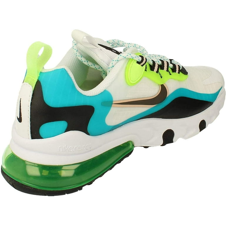 Nike Air Max 270 React Se Boys Shoes Size 6.5 Color White Aqua Volt Walmart