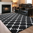 thumbnail image 3 of TWINNIS 7'x10'Geometric Area Rug for Living Room Fluffy Carpet ,Non Slip Rug for Girls Teen Bedside Nursery Dorm,Black/White, 3 of 8