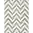 thumbnail image 2 of SAFAVIEH Kids Basic Chevron Wool Area Rug, Grey/Ivory, 4' x 6', 2 of 6