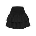 thumbnail image 6 of Women's High Waist Ruffle Skirt Tiered Short Skirt with Shorts Underneath, 6 of 11