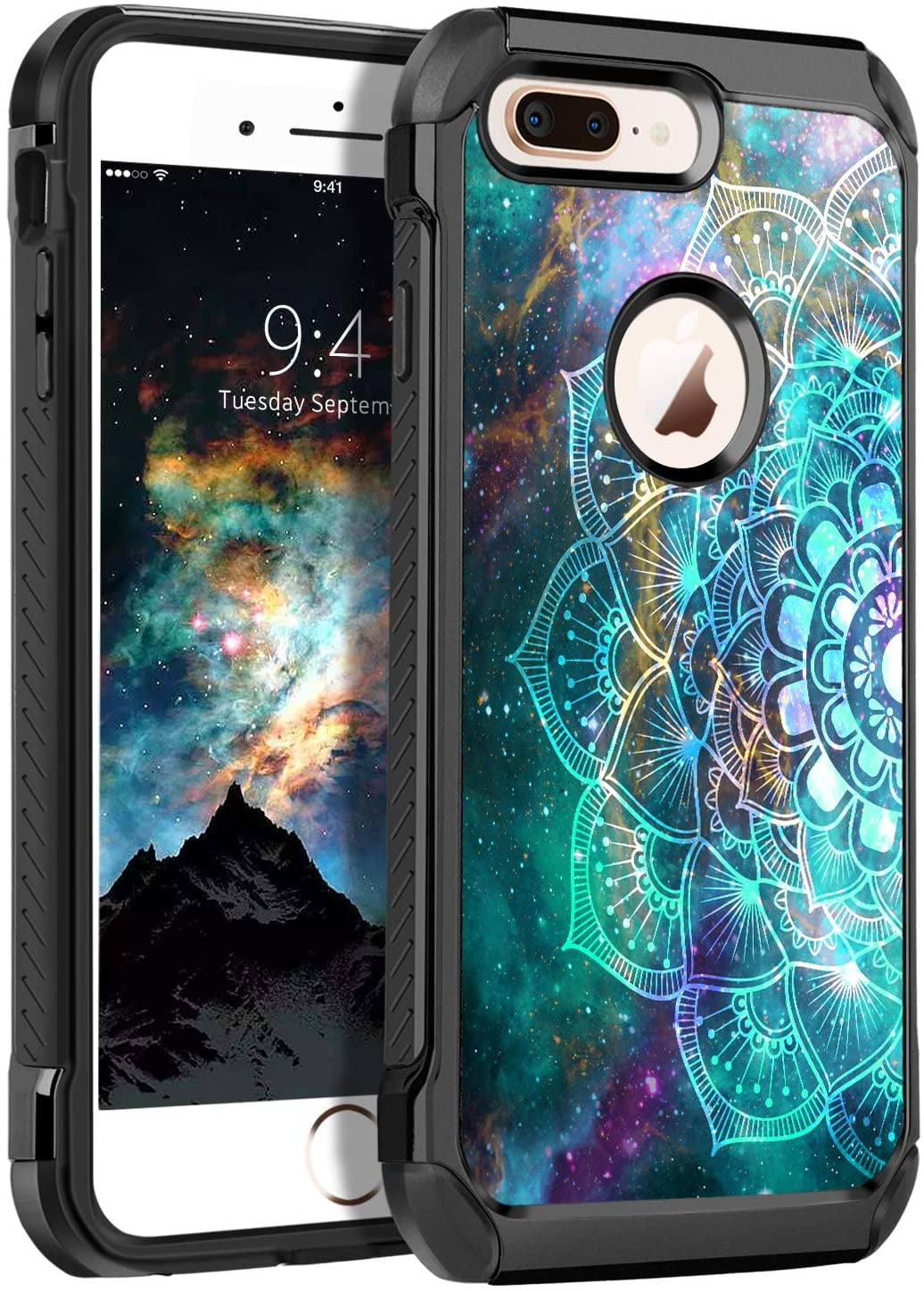 BENTOBEN iPhone 8 Plus Phone Case, Slim 2 in 1 Heavy Duty Rugged Non