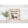 thumbnail image 2 of No Place Like Home Nutmeg Damask 12 x 12 Wood Wall Sign Plaque, 2 of 4
