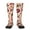 2 Black-2, variant on gold Skull Guitar record print thigh-high socks, crafted for both men and women with a stretchy, high-opaque design perfect for daily wear