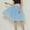 X-53Light Blue, variant on YMNXA Womens Skirt High Waist Solid Color Knee Length Mesh Layered Fashion Comfortable Midi Tutu Skirt For Party Army Green L