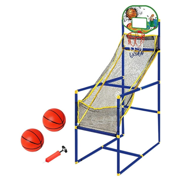 Juego de baloncesto arcade, juguete deportivo con pelotas y aros, bomba de aire incluida. Máquina y 2 Bolas