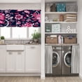 thumbnail image 5 of LALILO Kitchen Curtain Valance With Fantasy Flowers Rod Pocket Window Curtain 52"x 18" Set of 2, 5 of 7