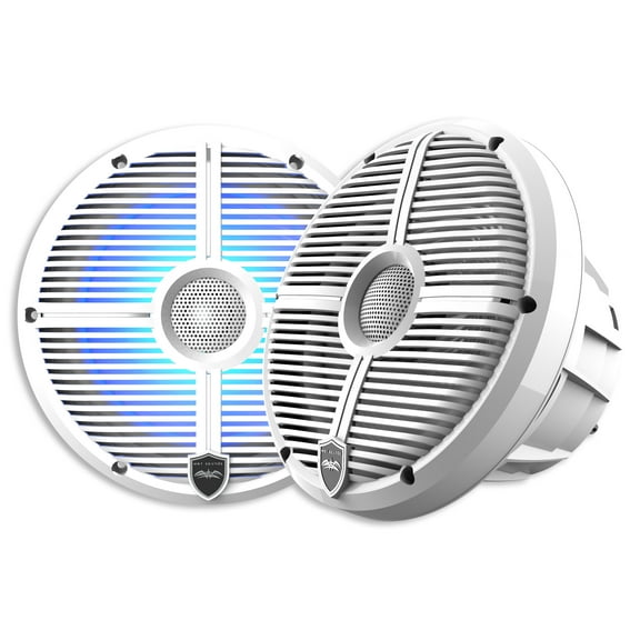Wet Sounds Revo8 8" 300W White LED Coaxial Full Range Marine Speakers, Pair